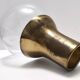 Vintage Glass Vase with Brass Part, Italy