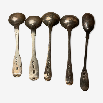 Set of 6 condiment spoons early XXth