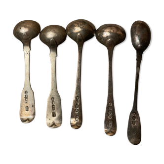 Set of 6 condiment spoons early XXth