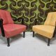 "Art Deco armchair pair 1930"