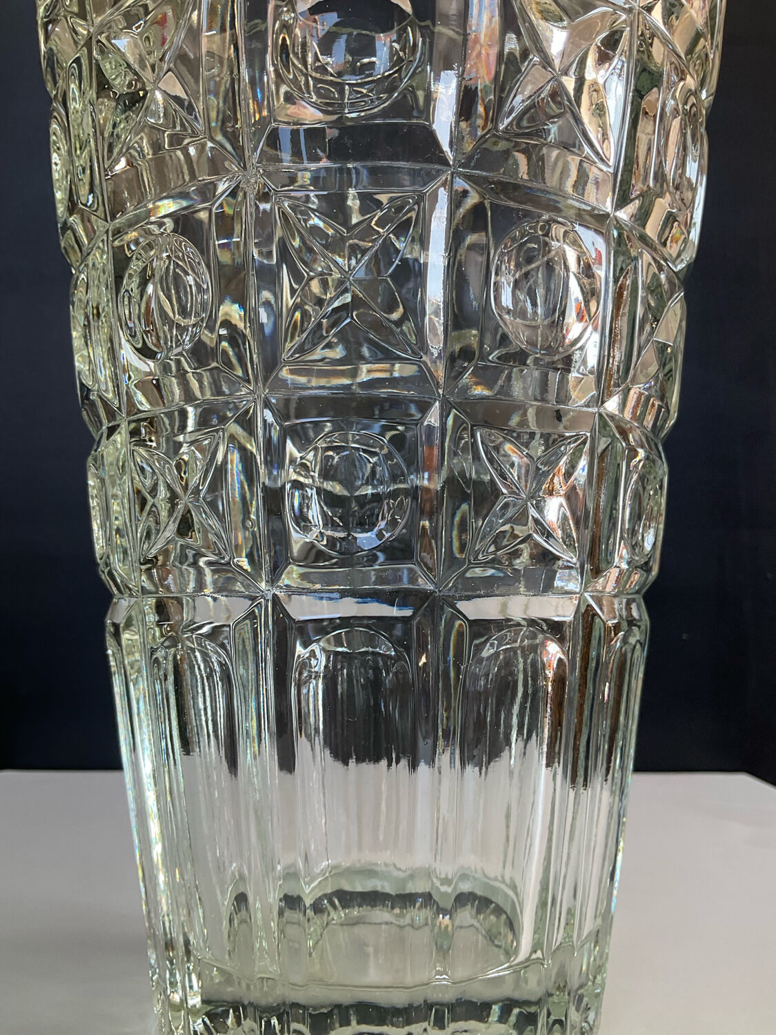Vintage OXO grand vase in Bohemian crystal