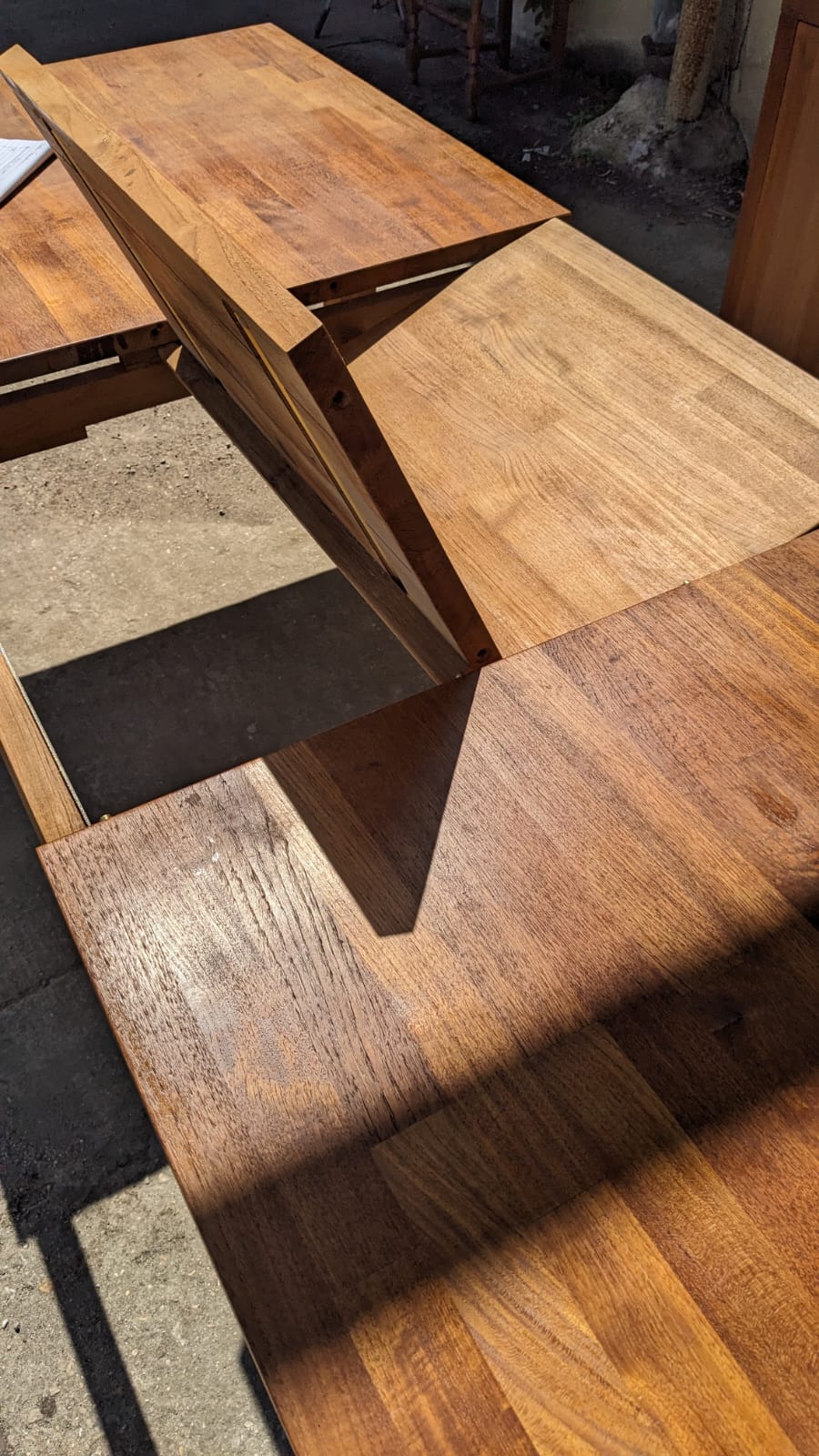 Large dining table with extension