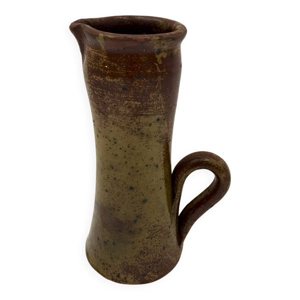 Vase pichet haut en grès pyrité 60's