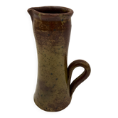 Tall stoneware pitcher vase, pyrite, 1960s
