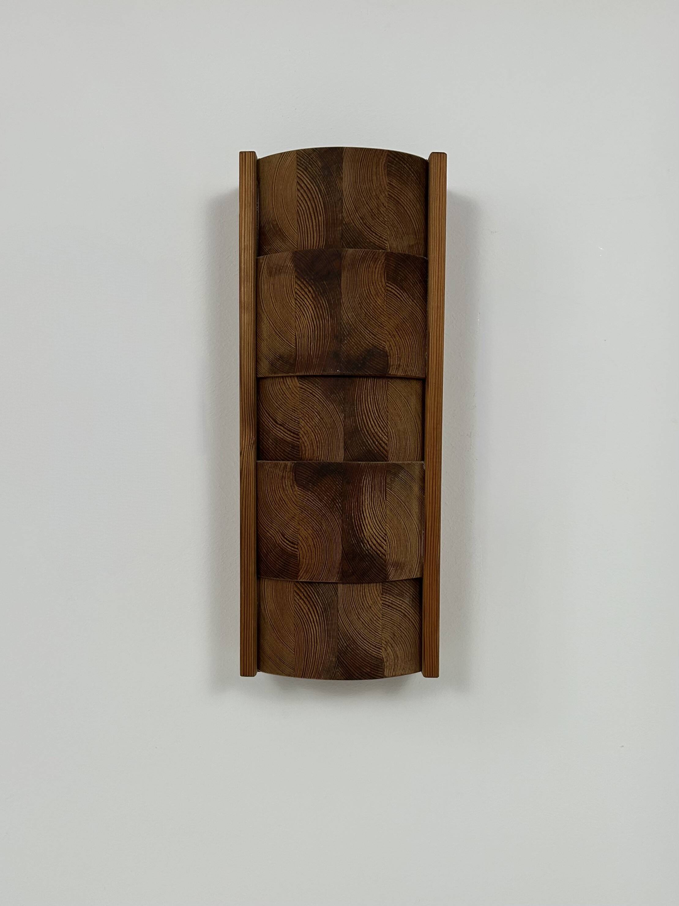 Vintage XL wall light, pin, suede, 1970