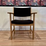 Set of 4 armchairs stamped Hans Wegner "Scandinavian design" 1960.