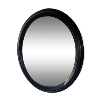 Vintage oval black mirror 60/70s