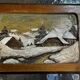 Alpine Table in carved and painted wood 23/32 cm