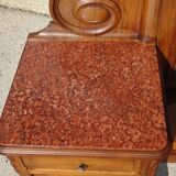 Dressing table with storage, in solid walnut
