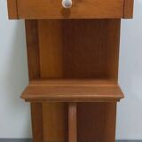 Vintage tripod oak bedside table