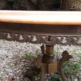 Coffee table marble and bronze Louis XV style