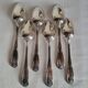 6 Small Silver-Plated Metal Spoons Boulenger Dessert Cutlery