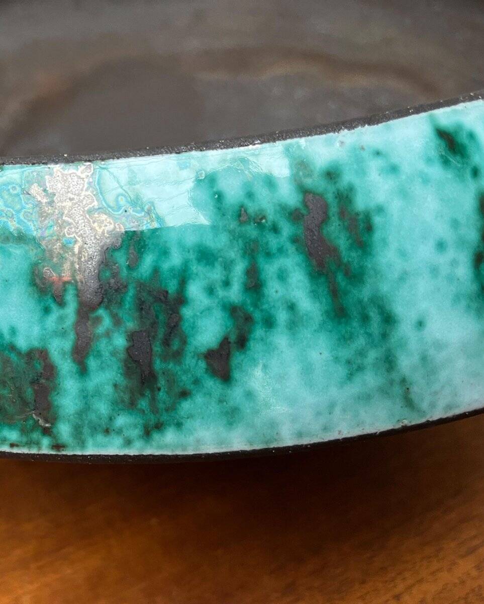 Grand bol de poterie d'atelier allemand du milieu du siècle de BKW Böttger Keramik Wandsbek, Hambourg, années 1960