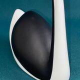 Black and white porcelain swan figurine from Czechoslovakia by Jaroslav Jezek Royal Dux 1960s