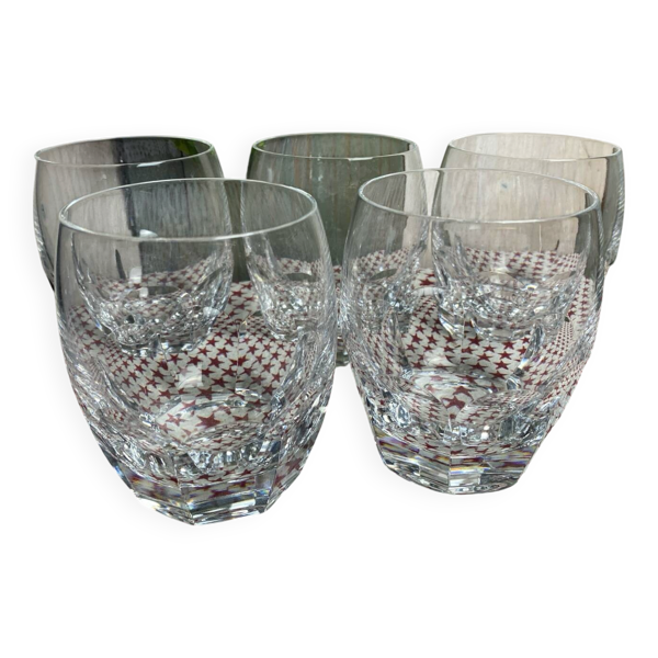 Lot de 5 gobelets en cristal