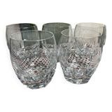 Set of 5 crystal cups