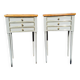 Pair of patinated bedside tables in Louis XVI style
