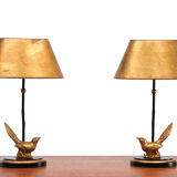 Kullmann birds lamps Hollywood Regency, 1980s