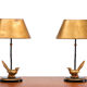 Kullmann birds lamps Hollywood Regency, 1980s