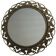 Miroir rond en laiton des années 70