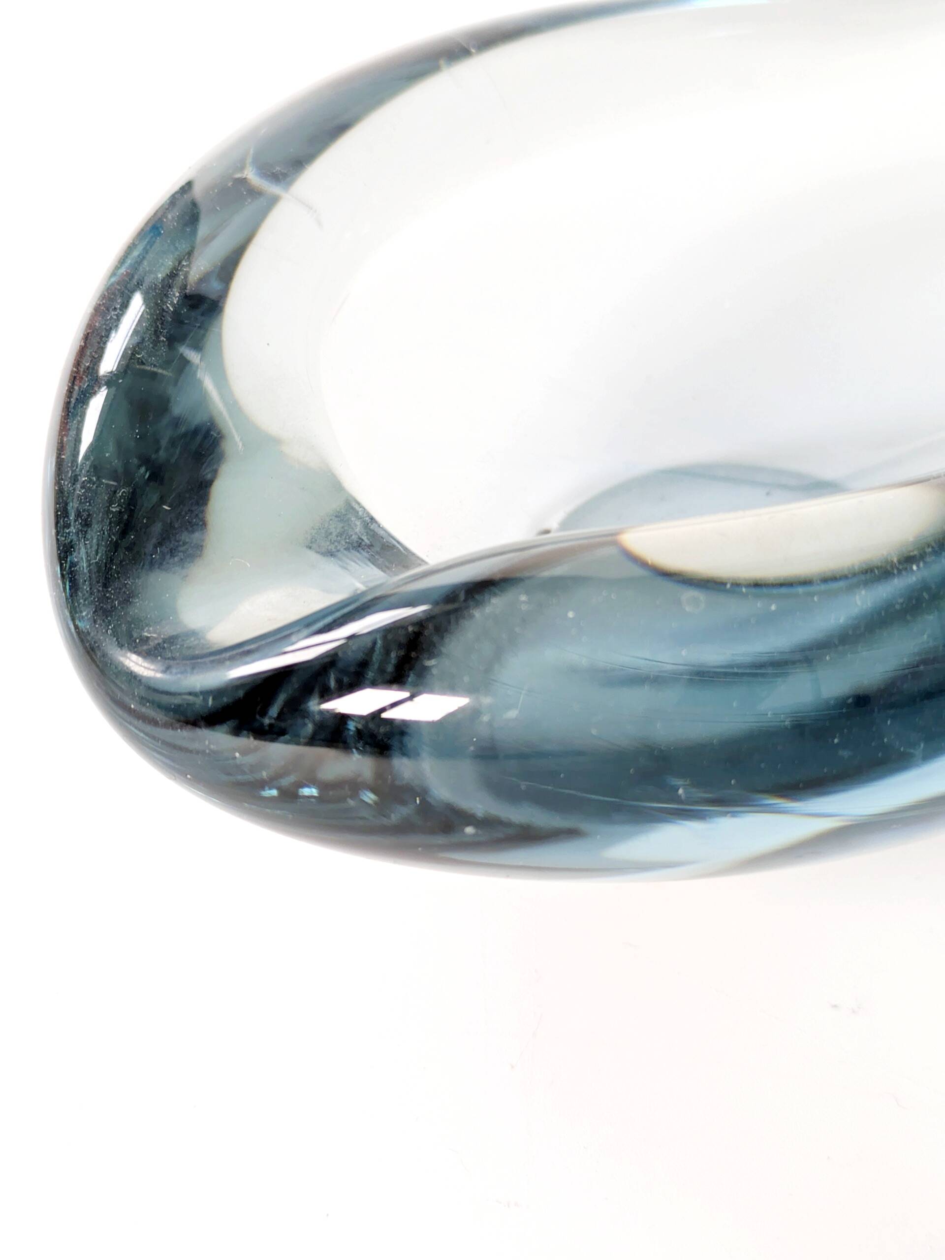 Vide poche en verra AKVA Per Lütken pour Holmegaard Danemark, années 60