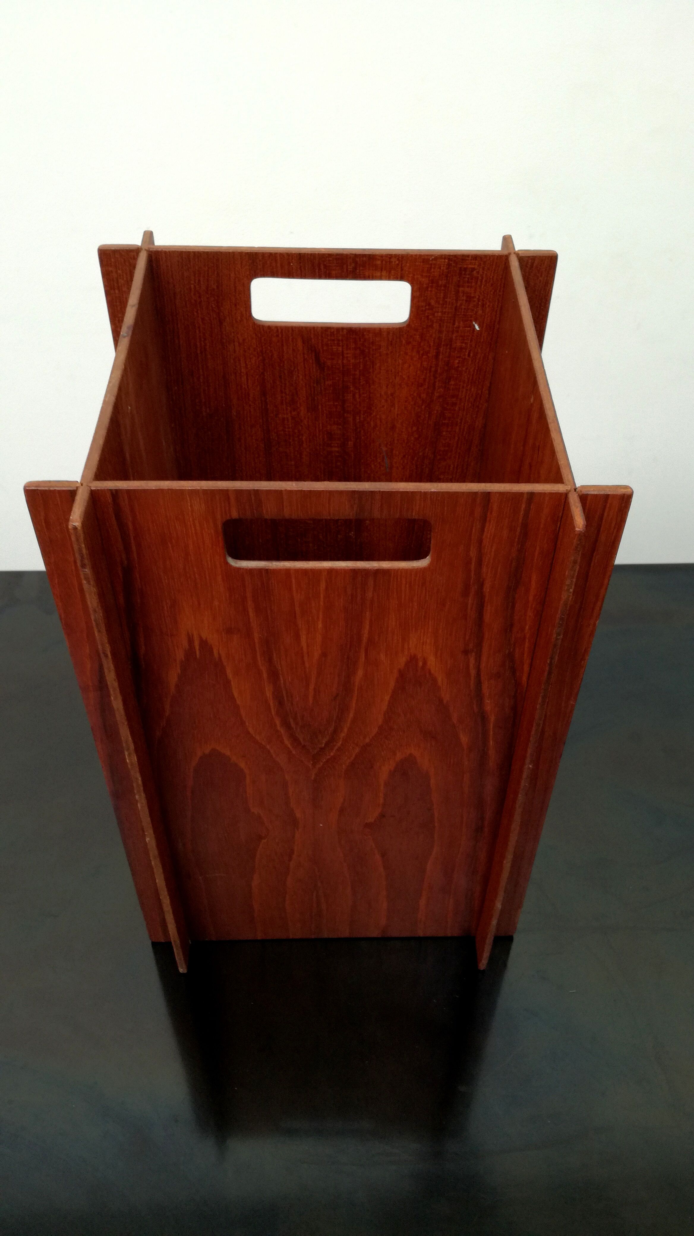Scandinavian office trash teak 1960