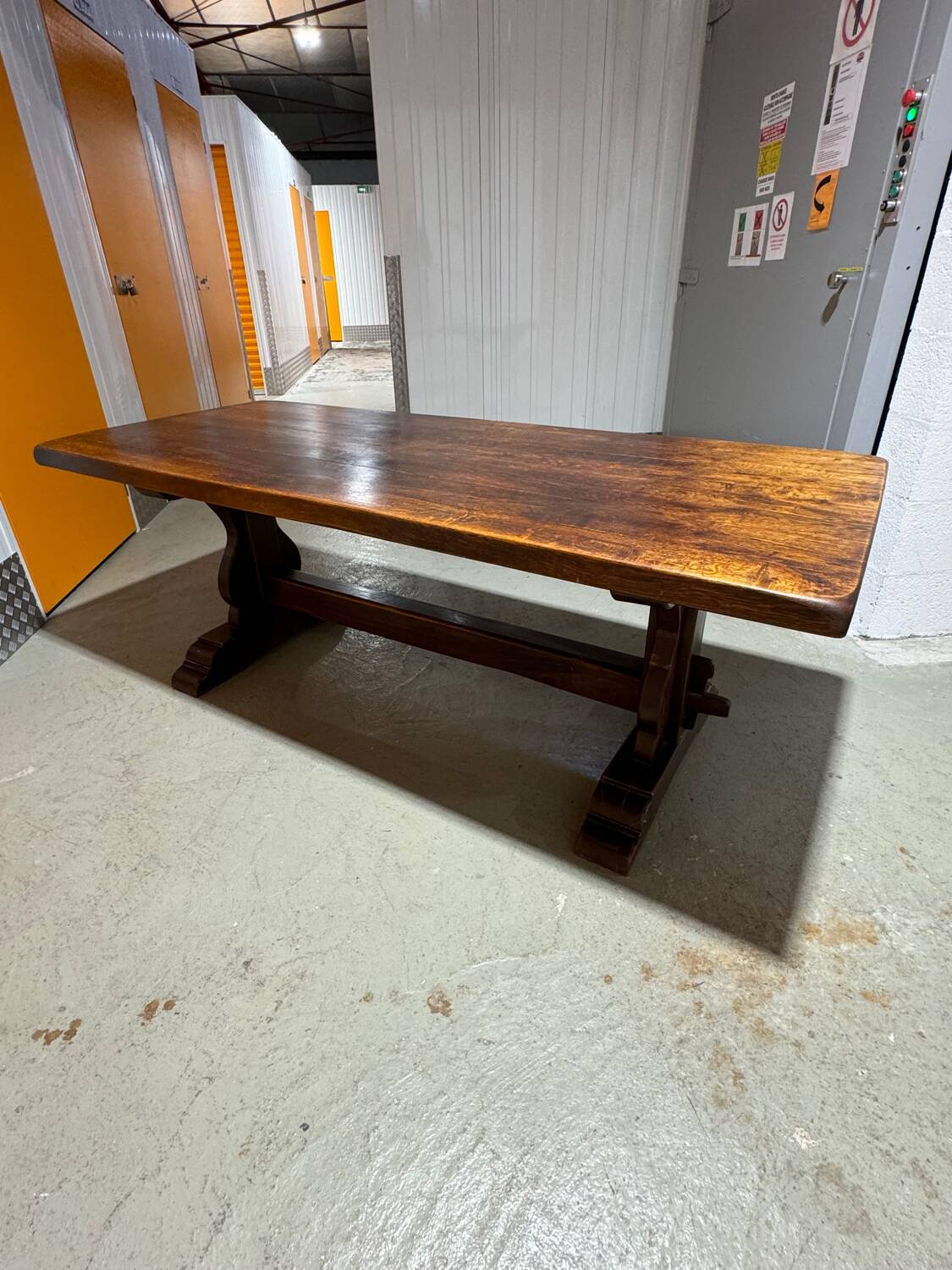 Solid oak monastery table