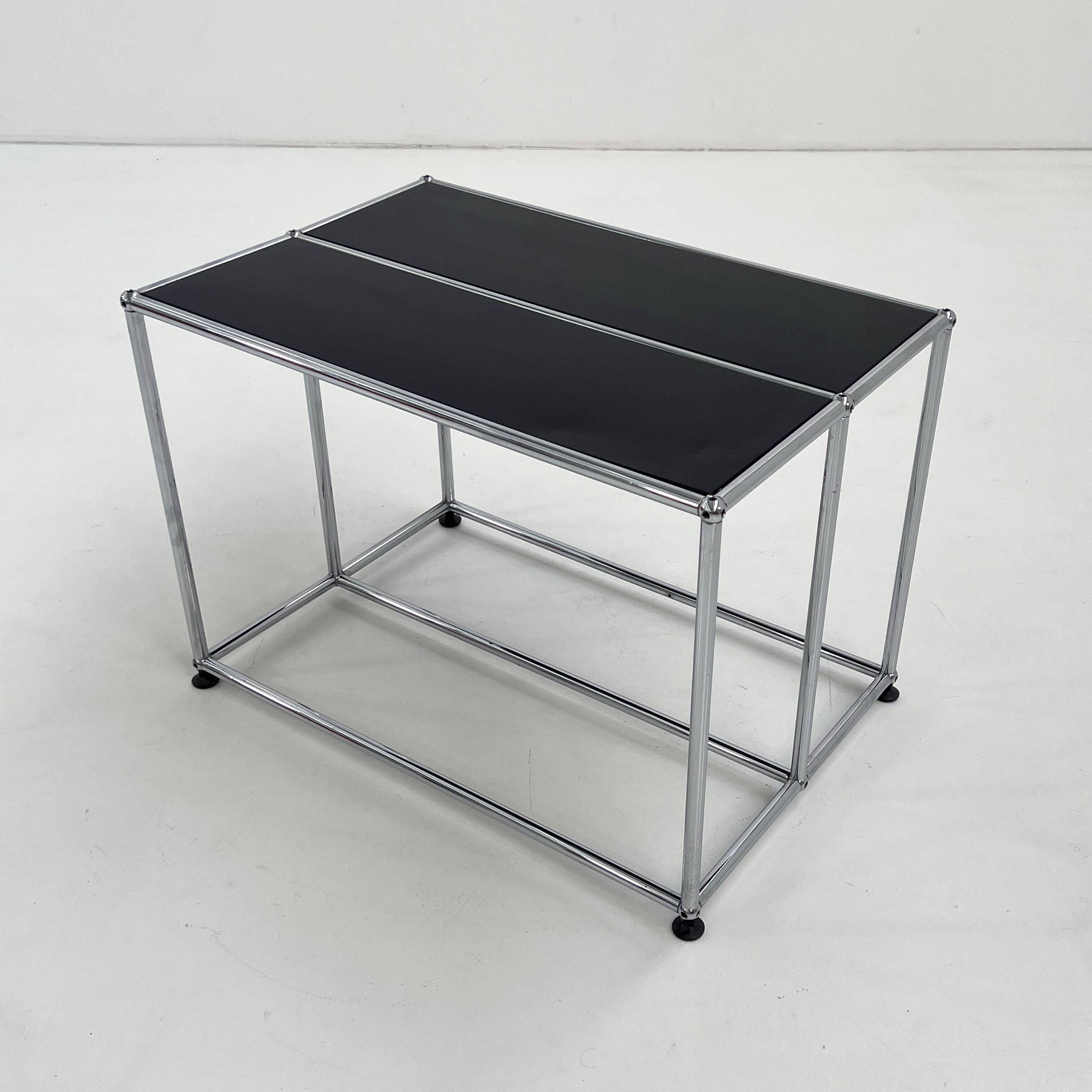 Black console by Fritz Haller & Paul Schärer for USM Haller, 1980