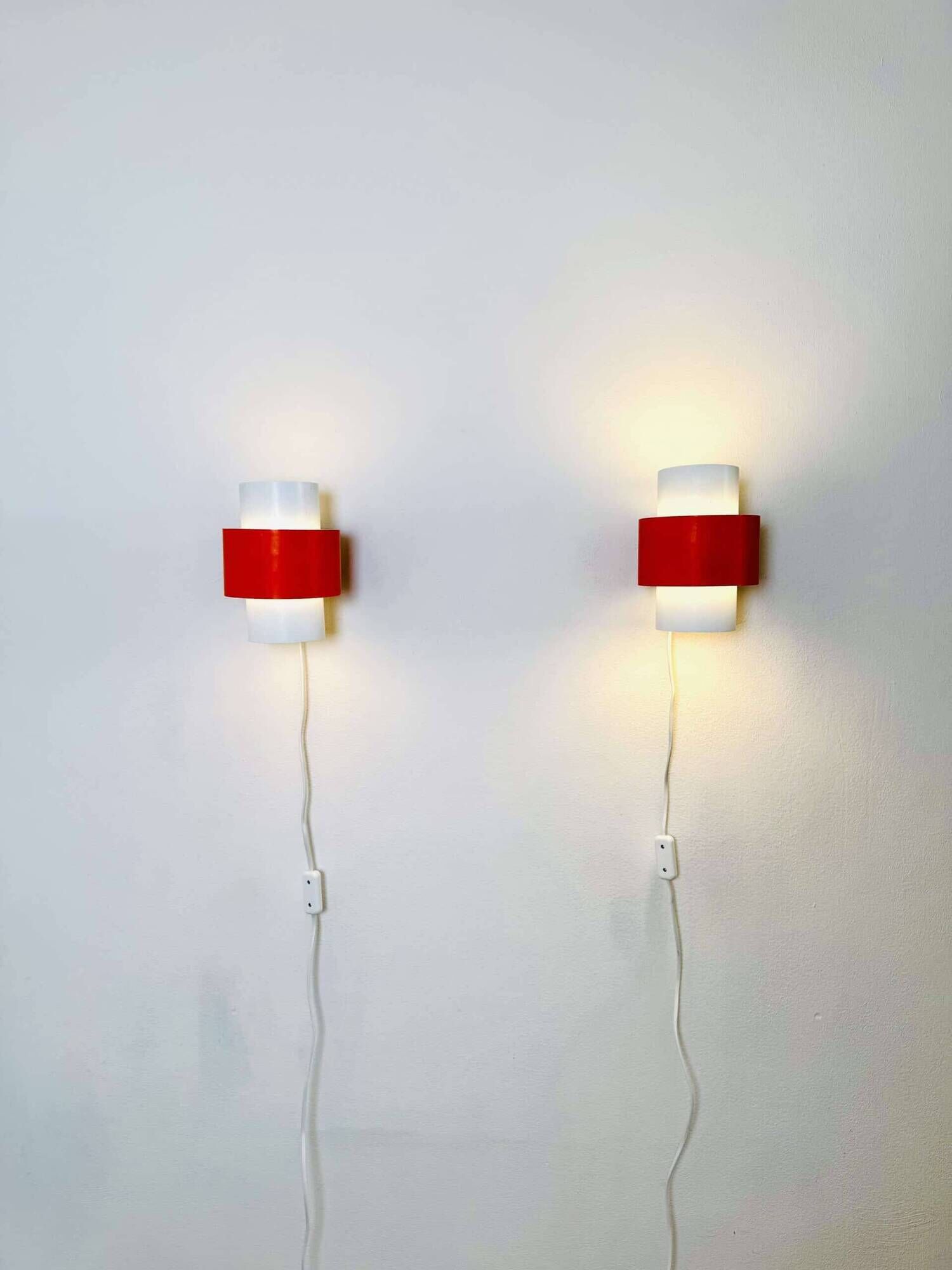 Curved Cylindrical Wall Lamps By J.J.M. Hoogervorst For Anvia Nederland, The Netherlands 1960S