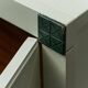 Buffet en legno inserti en pelle verde anni '60 vintage modernariato