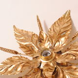 Ceiling lamp flower golden leaves