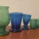 Series of vintage jar vases in bubbled glass paste from the 50s-60s