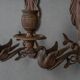 Pair of Empire period bronze sconces decorated with a winged woman