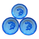 Deep plates André Sarreguemines Digoin blue flowers