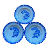 Deep plates André Sarreguemines Digoin blue flowers