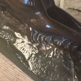 Large ancient sculpture – Reclining Greyhound after P.J. Mêne – edition