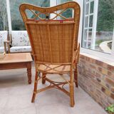 Vintage rattan armchair