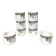 Lot of 8 Villeroy and Boch Pasadena porcelain egg cups with floral decoration