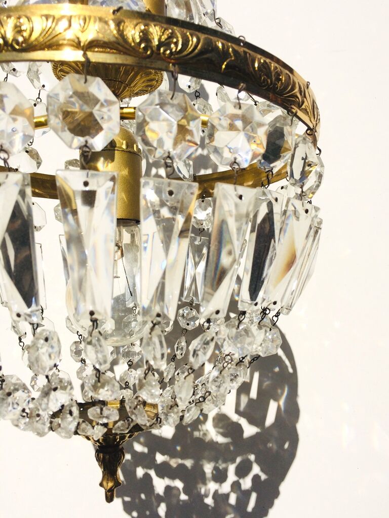 Grapevine balloon chandelier " hollywood regency " 50
