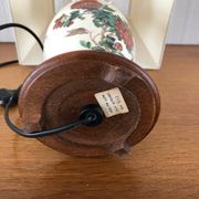 Bedside lamp vintage ceramic foot floral decoration
