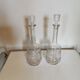 Pair of antique moulded glass carafes