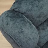 Canapé en velours bleu marine, design italien, années 1970, fabrication : Italie