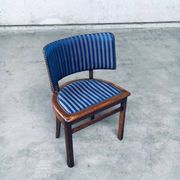 Set of Art Deco Curved Back Side Chairs, France, 1930s