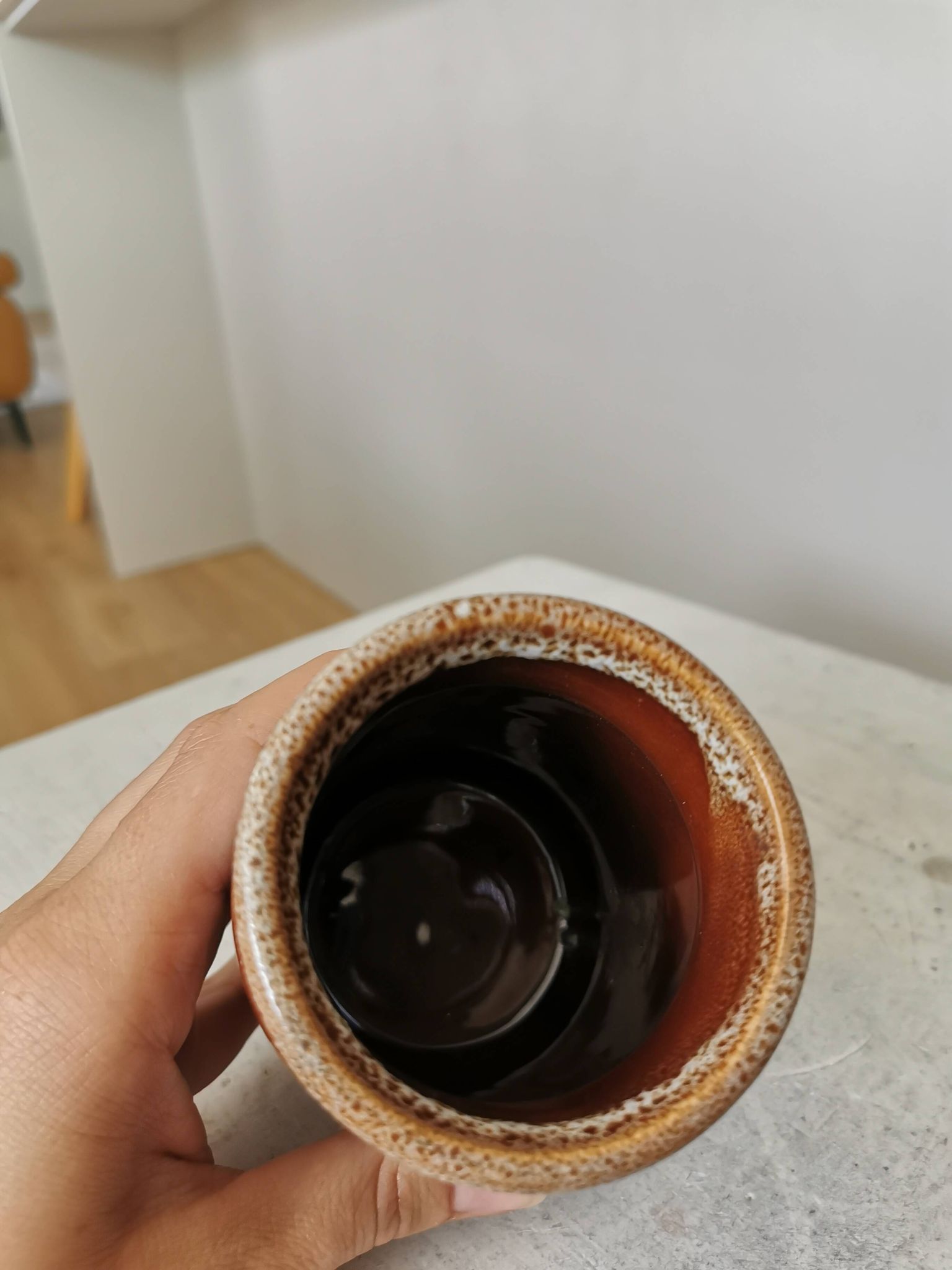 Vintage KIL Yugoslavia Ceramic Vase: Speckled Brown Glaze, 1970s Rustic Pot