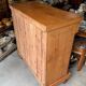 Support furniture, 6-drawer chest in turned pitch pine.