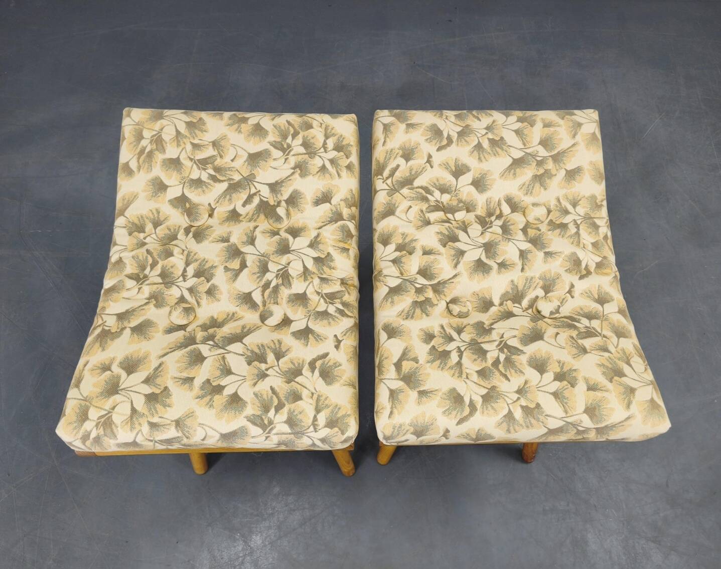 Pair of Mid-Century Maple Footstools, Czechoslovakia 1960s