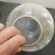 Old lampshade glass ball globe granité 1950