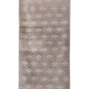Vintage midcentury karapinar floral brown wool rug