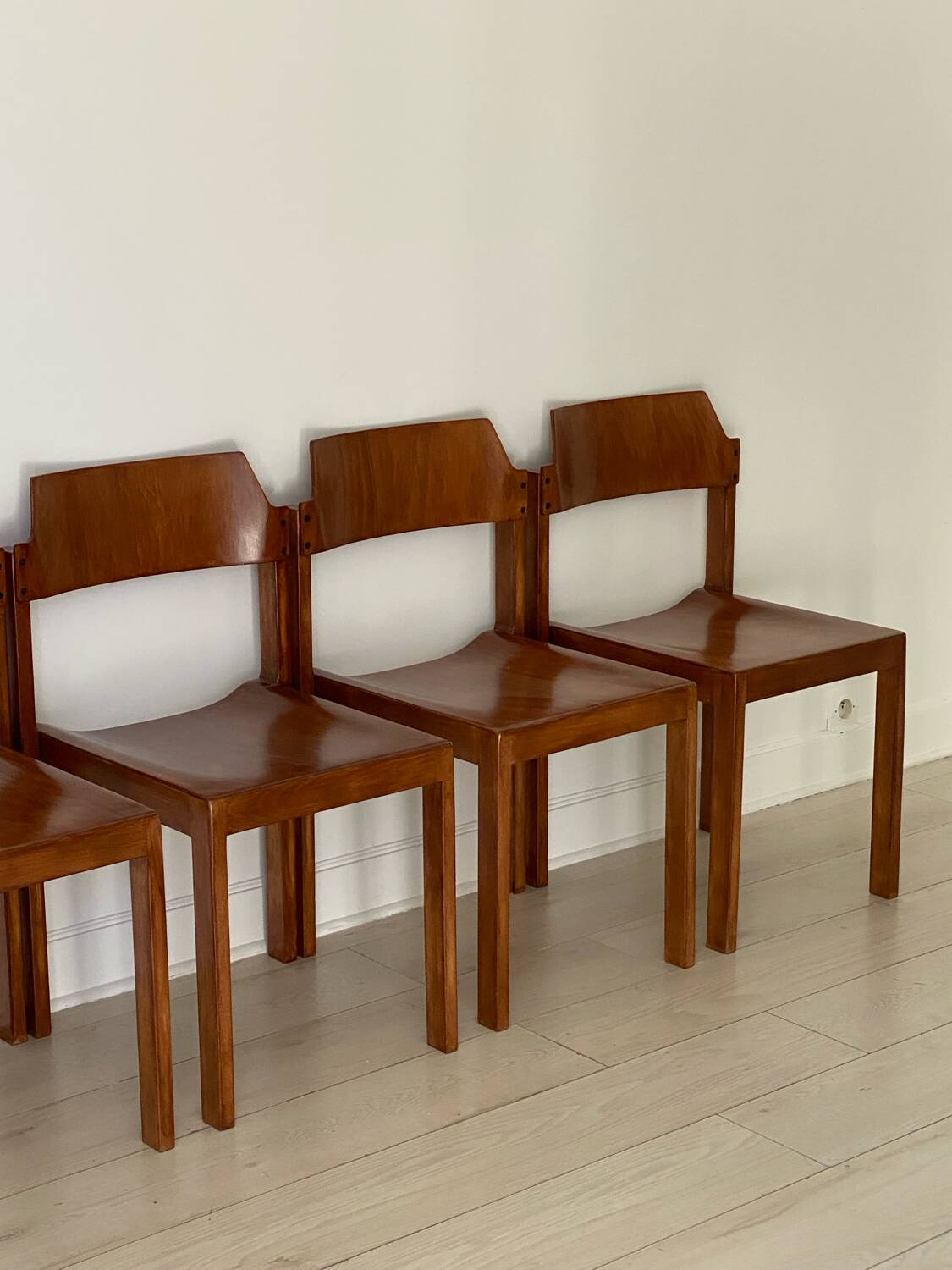 4 Schapp Mobel wooden chairs