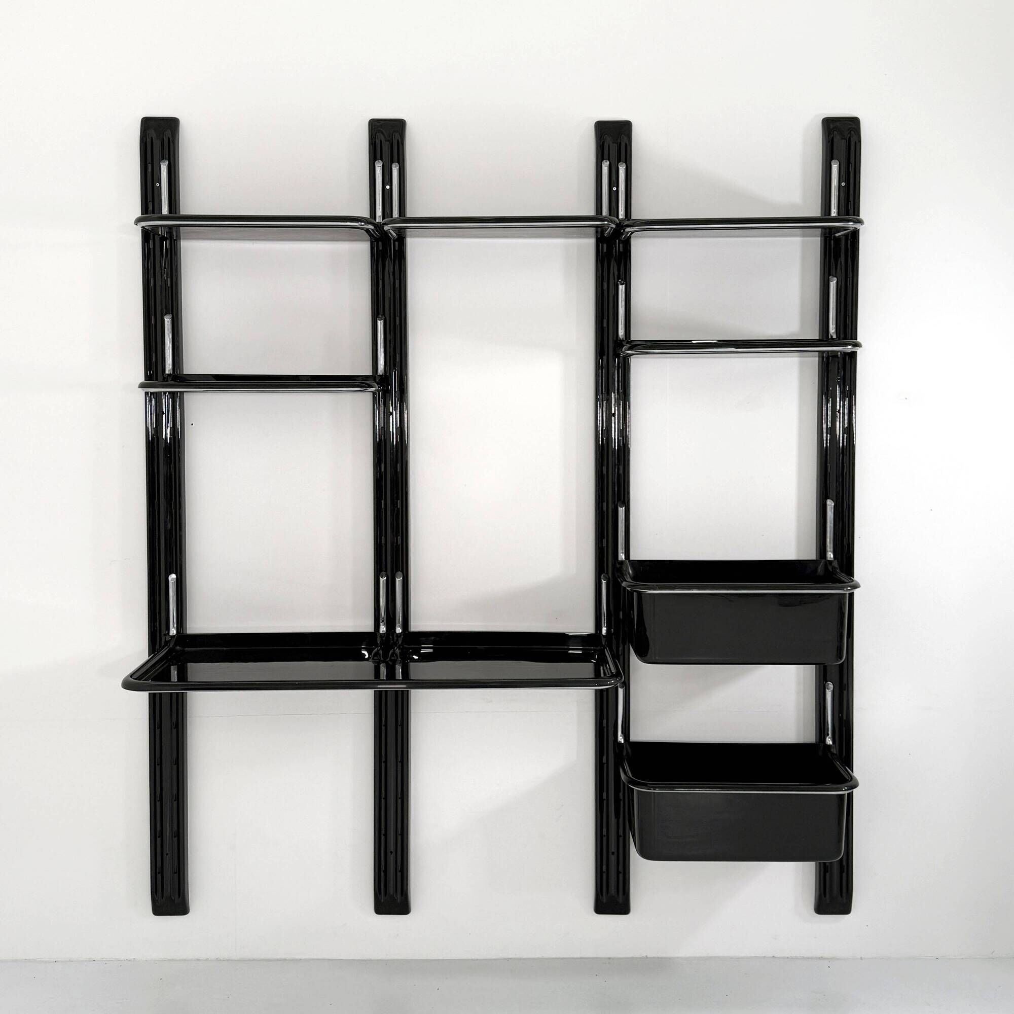 Speedy modular shelving unit by Alberto Rosselli for Saporiti, 1970
